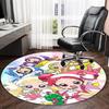 1pc DoReMi1 Print Round Carpet Chair Round Carpet Suitable for Bedroom Living Room Home Decorative Carpet