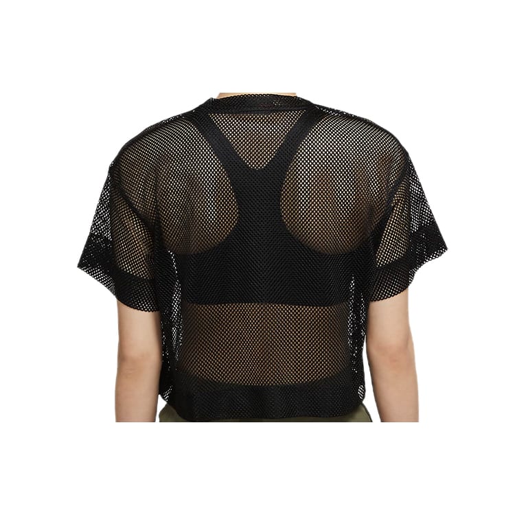 Jordan Crop Tops Women's Black Crew Neck Moderate CZ1892-010