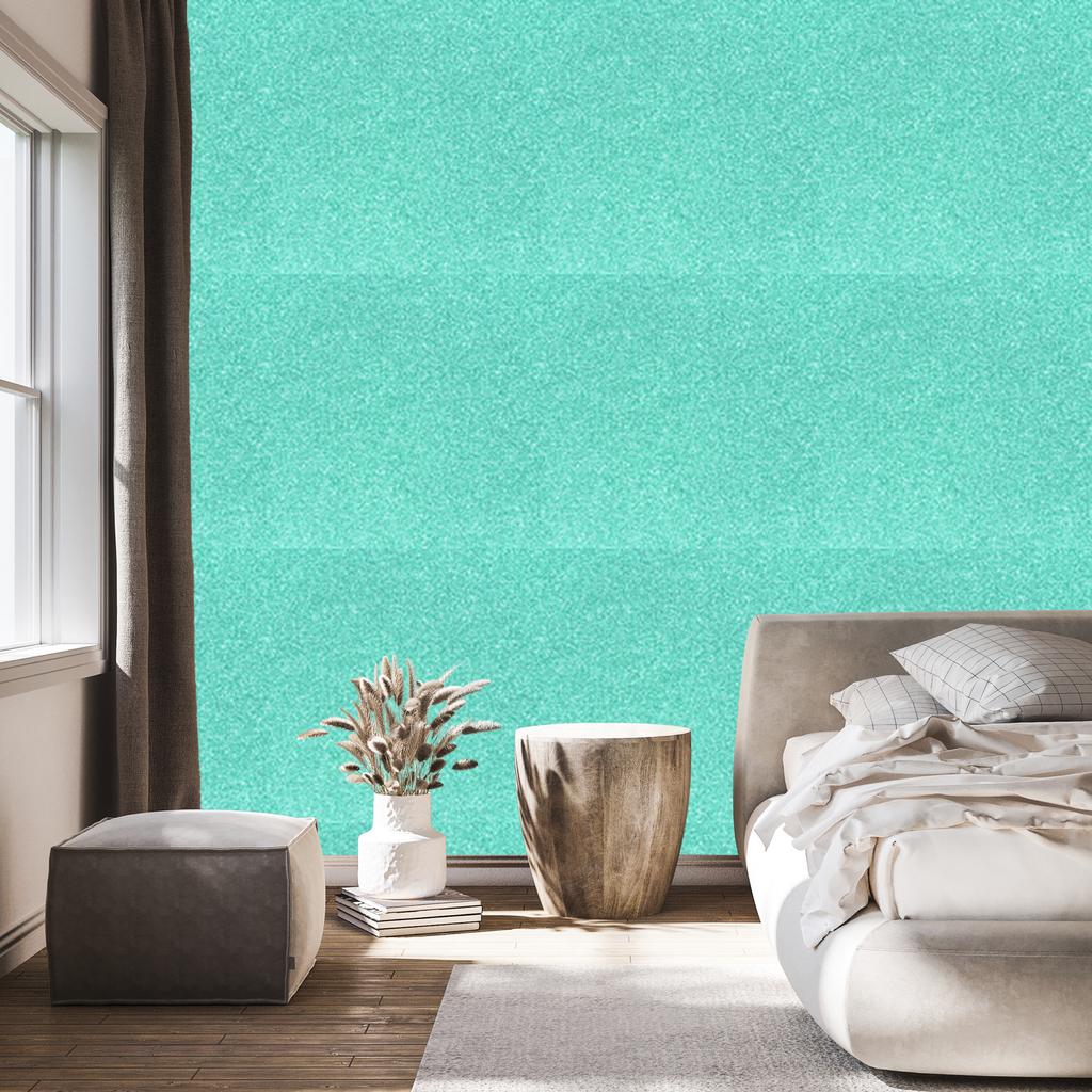 Mint and Sea Glitter Wallpaper for Living Room and Bedroom 50x1000