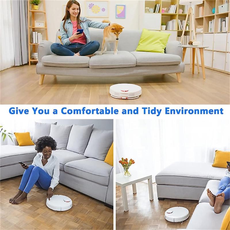 6-Piece Mop Cloths Sweeping Robot Mop Cloth Sweeping Robot Replacement Cloths Fiber Mopping Pads Set for Dreame L10s Pro