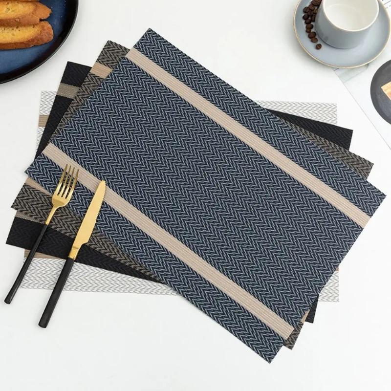 1pc PVC Dining Table Mat Kitchen Accessories Place Mat for Dishes Hot Pad Placemats for Dinning Table Placemat Table