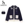 HAZZYS Girls' Winter Wool Blend Lapel Cardigan