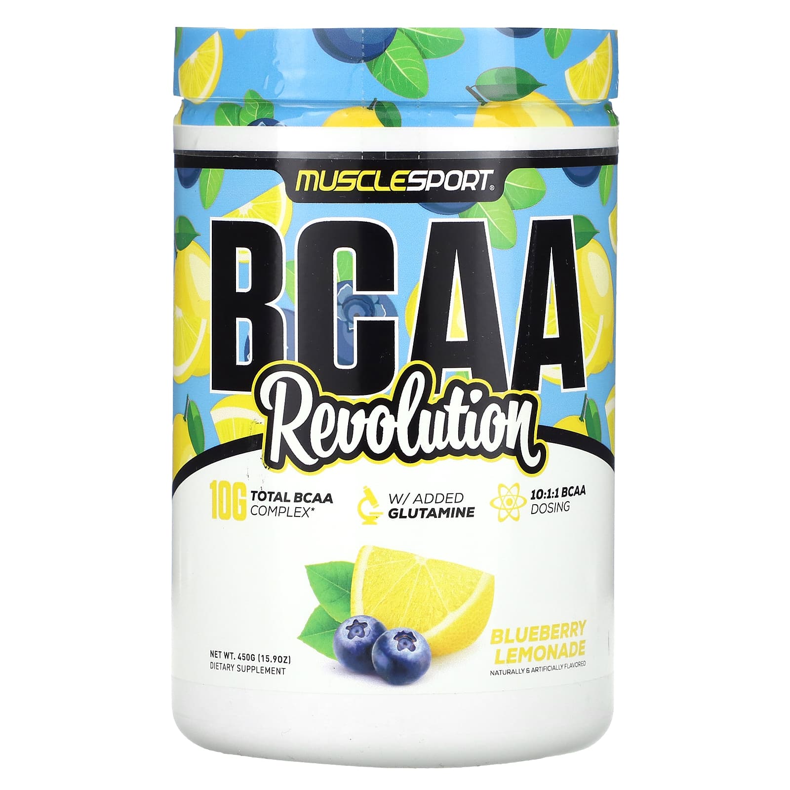 

MuscleSport, BCAA, Revolution, Blueberry Lemonade, 450 g (15.9 oz)