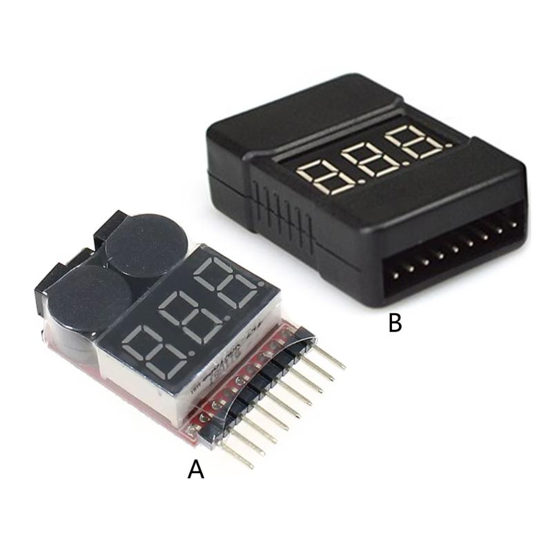 1-8S Liion/Fe Battery Voltages Tester Low Voltages Buzzers Alarm Checkers for Vehicles & Remote Controls Toys