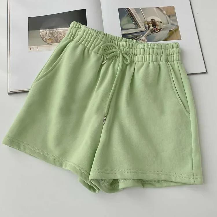Korean-Style Women's Summer Wide-Leg Elastic Waist Shorts - Plus Size