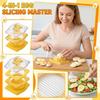 Multifunctional 4 In 1 Egg Slicer Cutter Separator Kitchen Tool for Slicing Dicing and Separating Egg Whites and Yolks