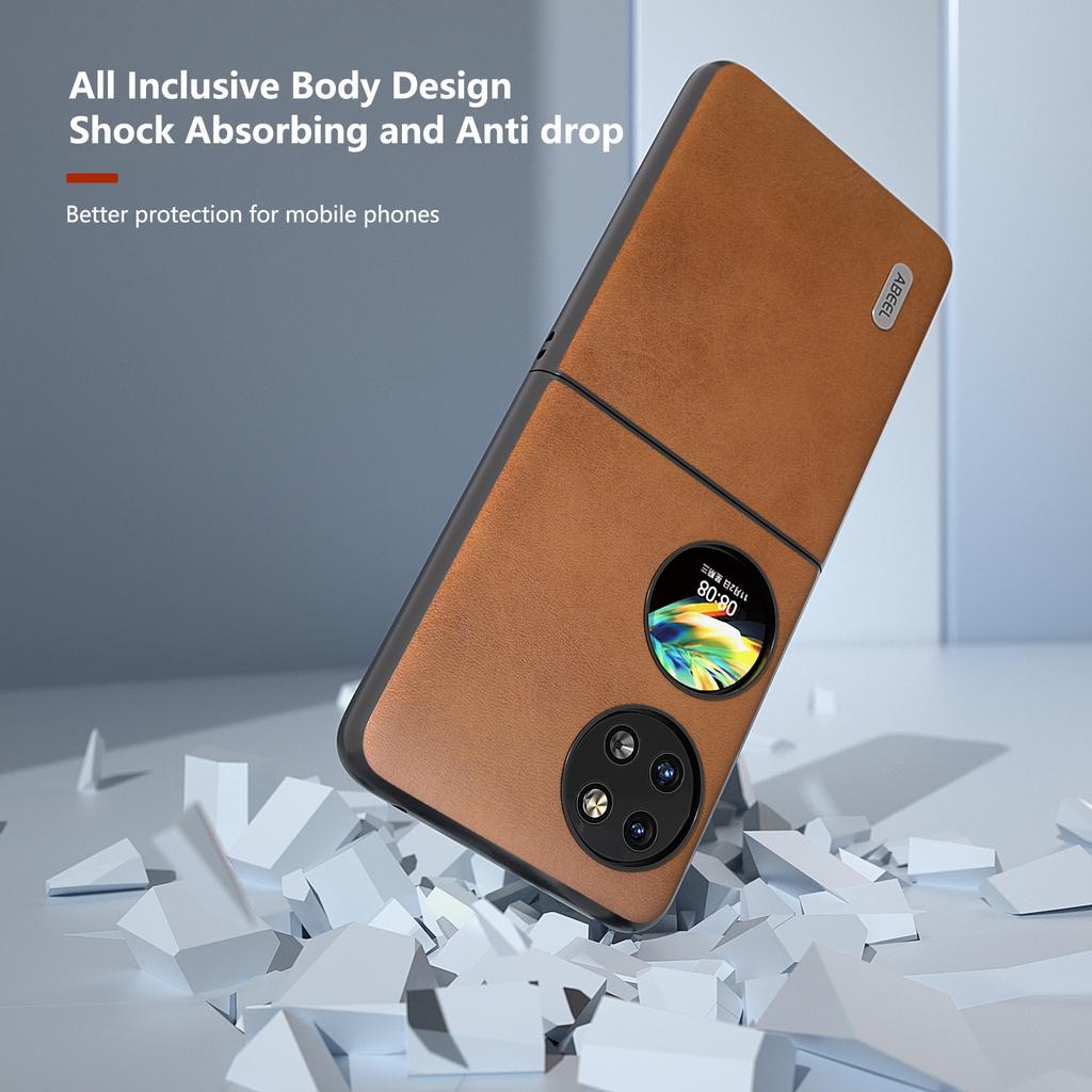 For Huawei Pocket 2 Phone Case PU Leather+Hard PC Cover Anti-Shock