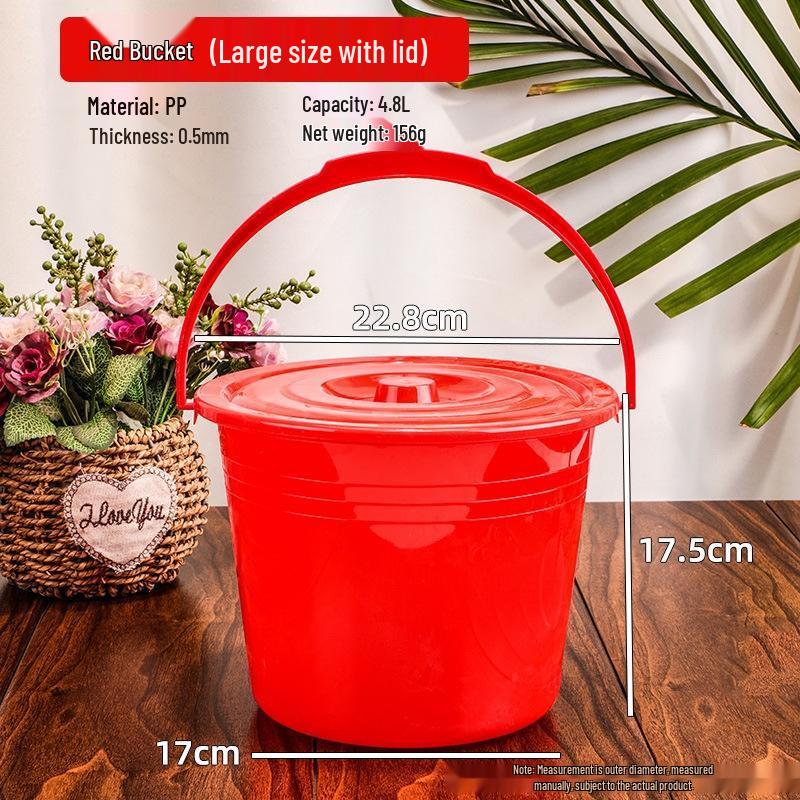 Пластиковые ведра JINGRUIXIANG объемом 4,8 л с крышками (Набор из 2)