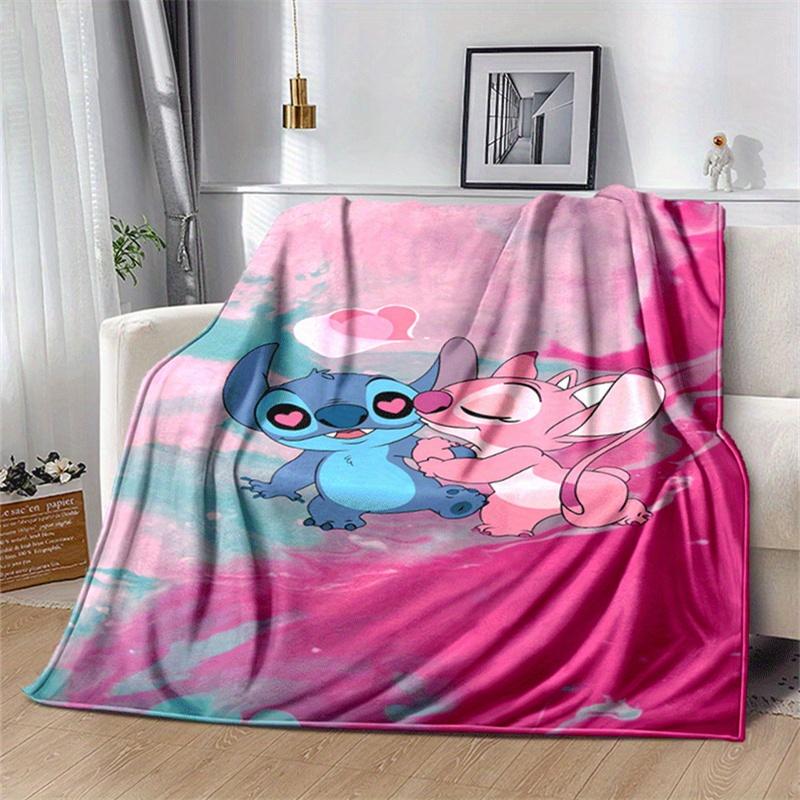 

1pc Cute Stitch Print Blanket, Cute Cartoon Design, Living Room Home Decoration Sofa Travel Soft and Cozy 130cmx150cm