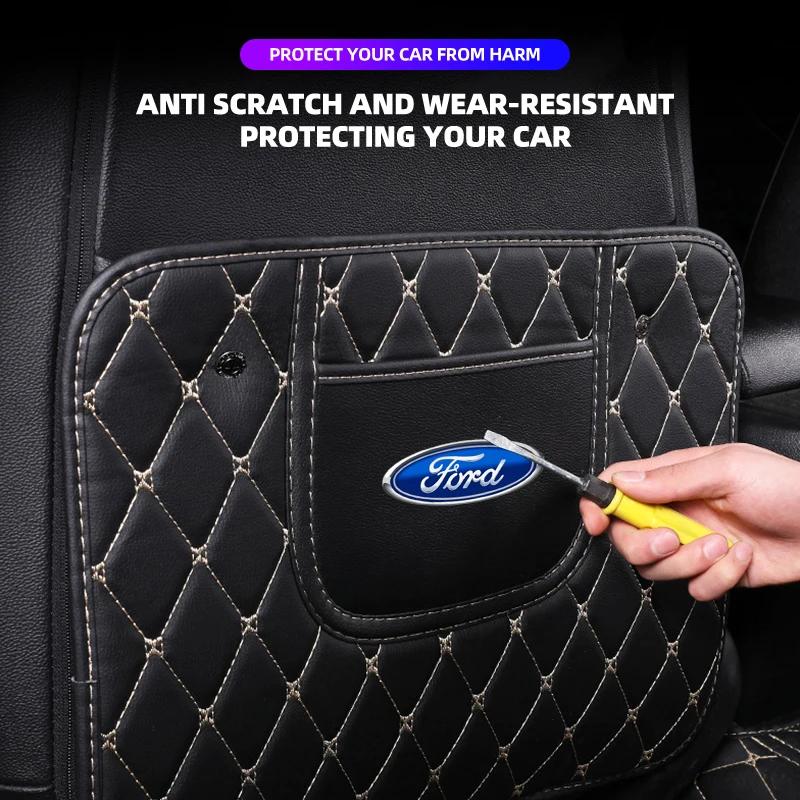 Hot Car Seat Backrest Anti Kick Protector Cover Pad Anti Dirt Mat Storage Bag For Ford Fiesta Focus 2 Mk3 Mustang Ranger Mondeo