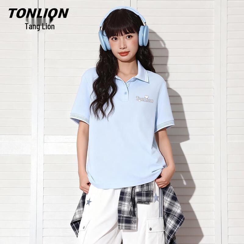 TonLion Women s Color-Block Cool-Feel Polo T-Shirt XL