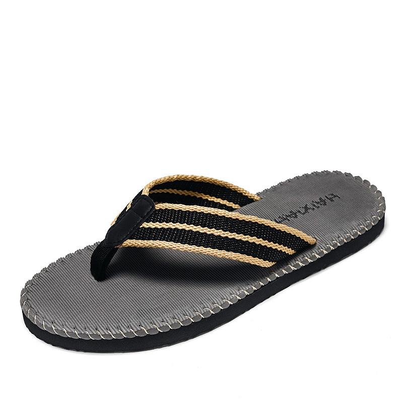 Summer flip-flops trend personality indoor and outdoor men's leisure beach drag cool slippers pinch foot drag foreign trade