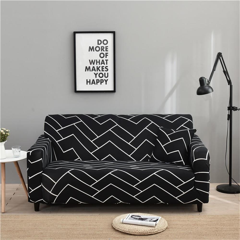 1pc Printed Elastic Sofa Cover Antidirty Spandex Sofa Cover Furniture Protector for Bedroom Office Living Room Home Decor