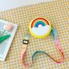 Donut Pattern Silicone Crossbody Pouch Soft Lightweight Kids Shoulder Bag for Storing Coins Keys Outdoor Play Use