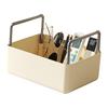Open Storage Box Organizer Bin PET Large Capacity Easy Access Portable Handle Storage Basket for