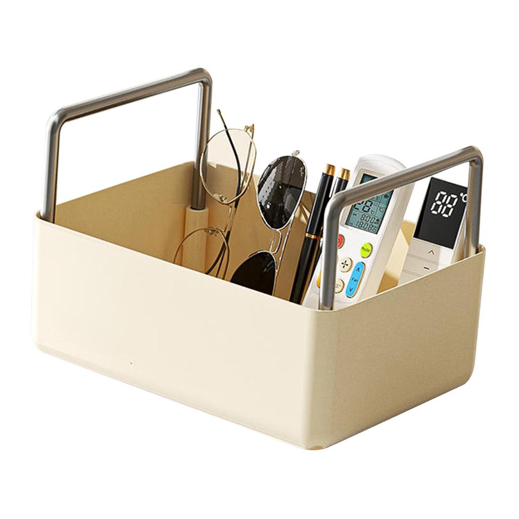 Open Storage Box Organizer Bin PET Large Capacity Easy Access Portable Handle Storage Basket for