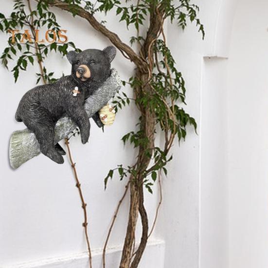 Medvědí socha Ručně malovaná Obal na strom Socha Snadná instalace Rozmarná Venkovní Pryskyřičná Medvědí socha