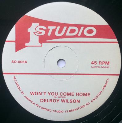 12inch Record DELROY WILSON - Won't You Come Home SO005 Studio One 1982 US Reggae, Ska & Dub Used