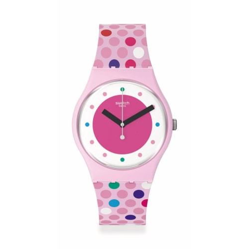 Swatch BLOWING BUBBLES GENT watch, SO28P109, pink