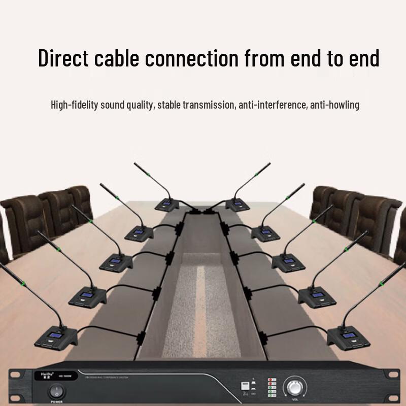HuDu Professional Wired Gooseneck Conference Microphone System (CN version)