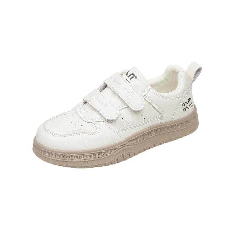 Platform White Shoes Women's Shoes New Spring Height Increase Versatile Velcro Board Shoes Sports and Leisure Shoes