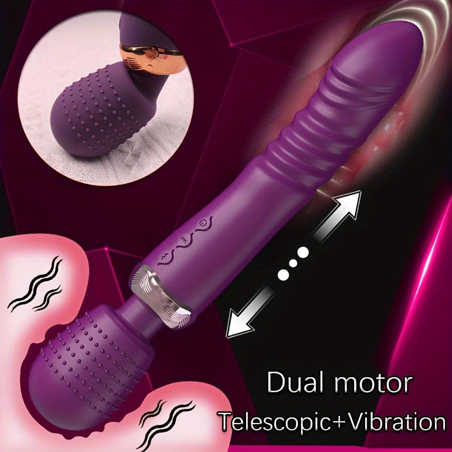 Powerful 3 Motors Fast Thrusting and Dildos Vibrator Silicone Large Size Wand G-Spot Massager Sex Toy for Couple Stimulator