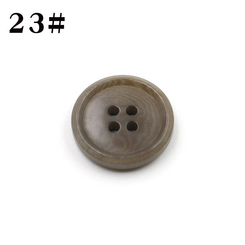 

Натуральные пуговицы из рога, цветные пуговицы на четыре отверстия цвета слоновой кости, пуговицы для мужского и женского костюма, пальто, брюк, рубашки 23 #* 20mm100 capsules * round