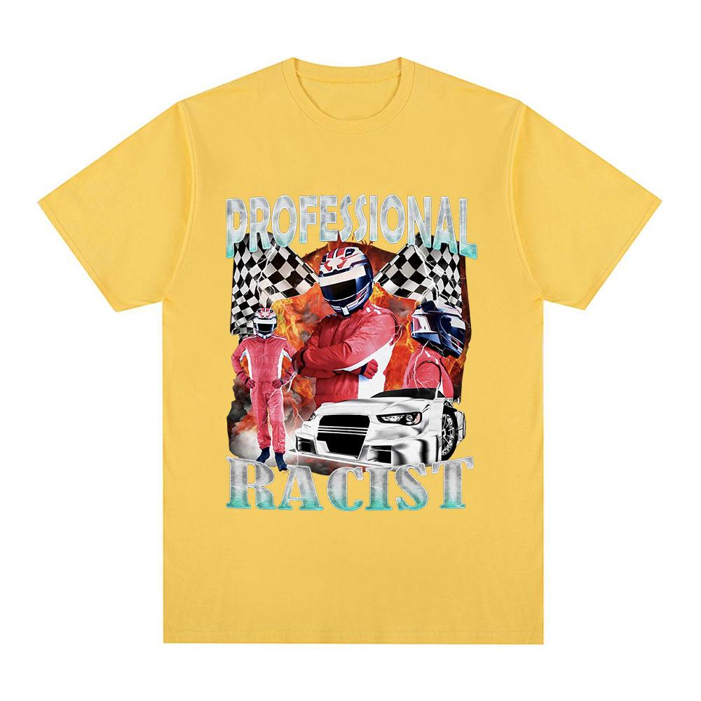 Professional Racer Graphic T-Shirt Funny Racing Meme Men's Fashion Vintage Short Sleeves T-shirts 100% Cotton Oversized T Shirts