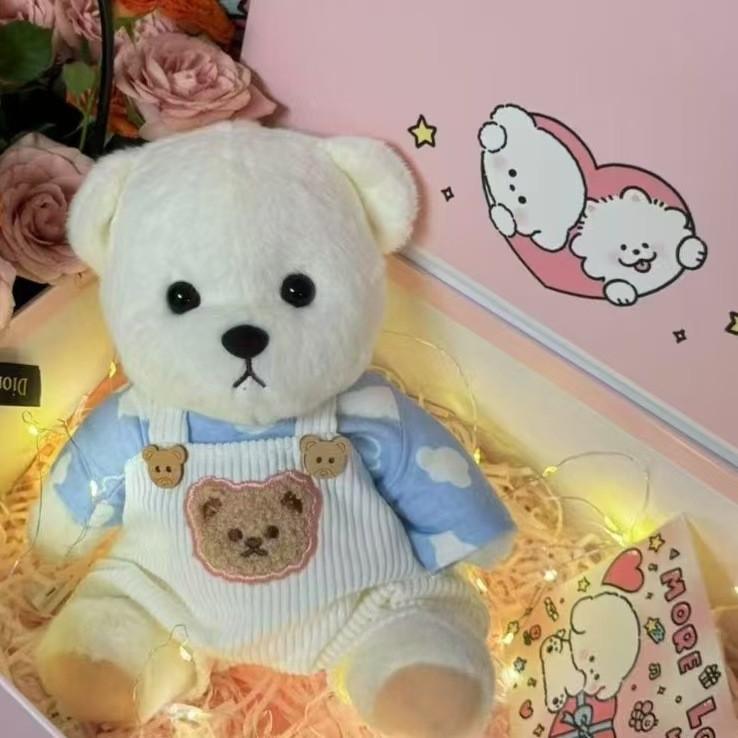 Plush Teddy Bear Toy With Shark Costume For Kids Gift And Collectors