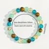 Neues Tigerauge Stein Rauchquarz Armband Handgefertigt Elastisches Seil Armband Großhandel Optimismus und Glück Weihnachtsgeschenk für die Familie