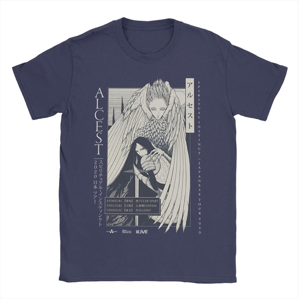 Men T-Shirt French ALCEST Band Novelty Cotton Tees Short Sleeve Music T Shirt O Neck Clothes Gift Idea