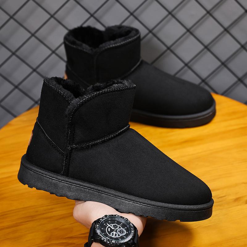 Snow boots, sub-zero winter velvet warm cotton shoes, fur integrated winter bread shoes