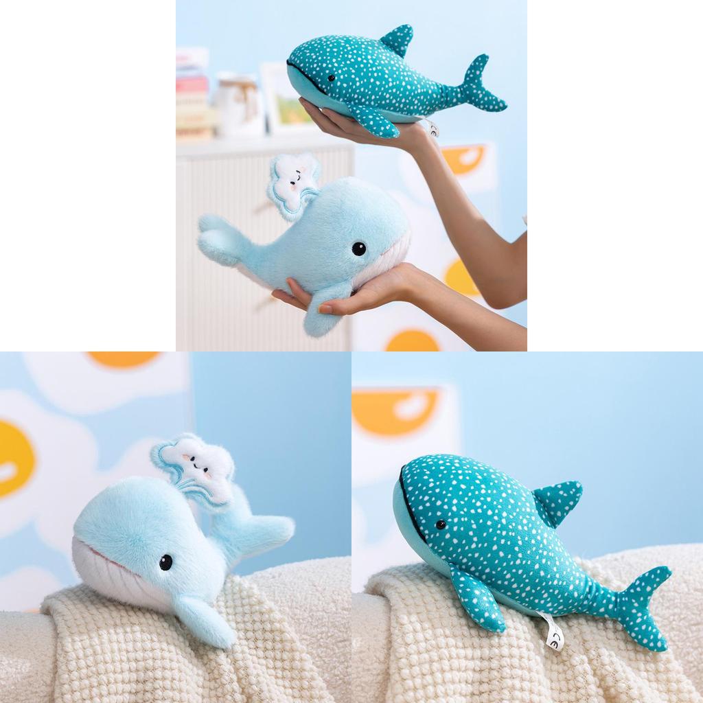 Whale Plush Toy For Kids Soft Cartoon Marine Animal Gift For Children