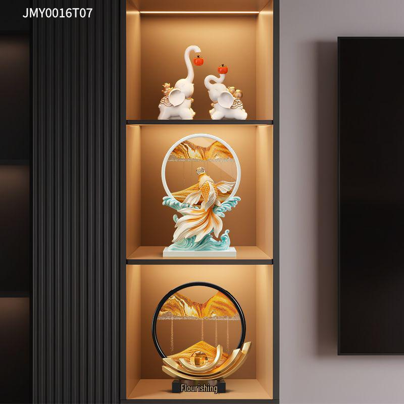 2025 Year of the Snake Luxurious Resin Hourglass Decompression Gift - Creative Quicksand Painting Ornament for Office