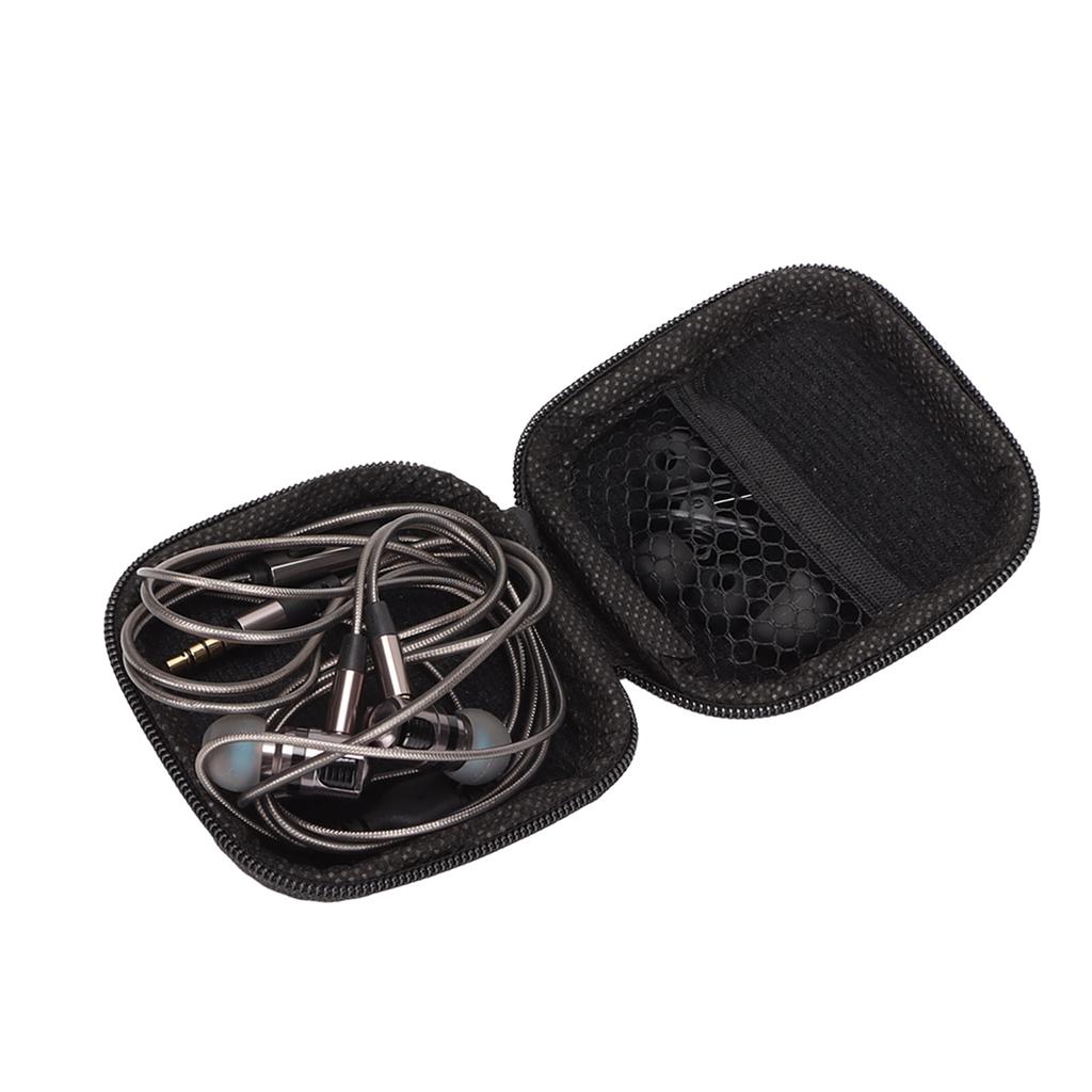 Kabelová sluchátka s izolací šumu pro ovládání drátu 3,5mm sportovní sluchátka s úložným boxem Výměna koncovek do uší