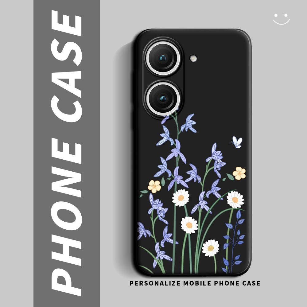 For Asus Zenfone 9 (AI2202) Case Cartoon Cute Cat Flower Shockproof Silicone Soft Phone Case For Zenfone 10 (AI2302) Back Cover