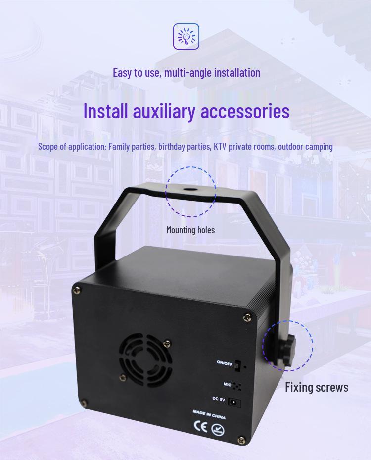 2026 Honeycomb Mini Laser Stage Light: Three-in-One with Dazzling Patterns, Seven-Color KTV and Strobe Effects