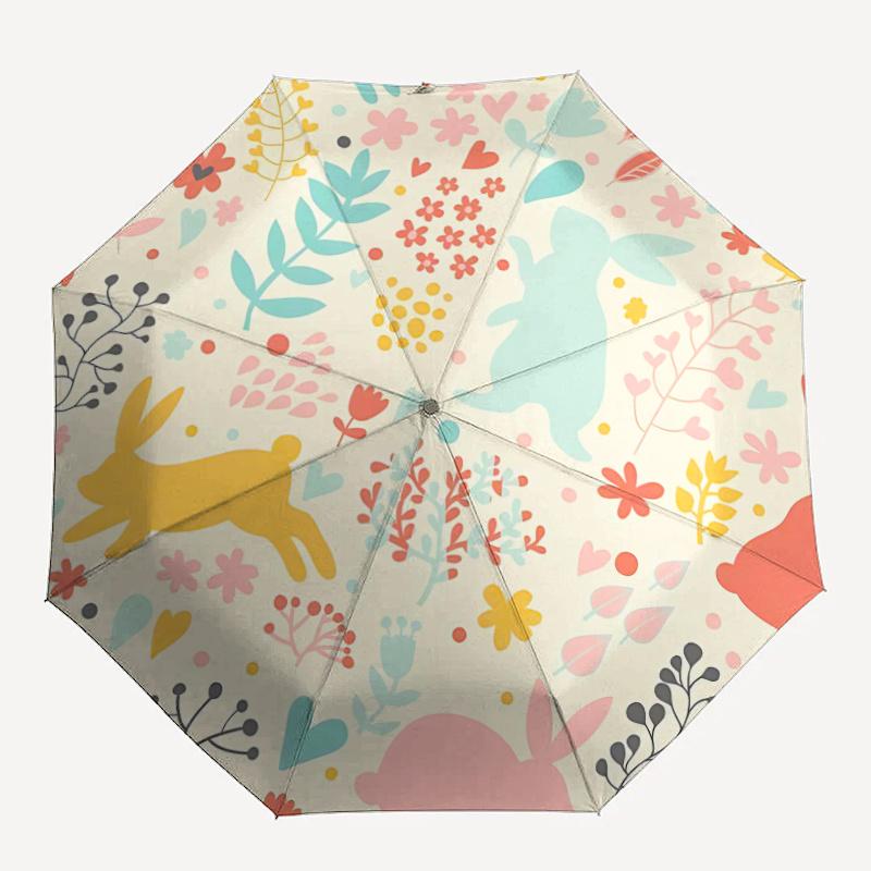 

1pc Easter BunnyAutomatic Open/close Umbrella, 8-Rib sturdy structure, Portable Travel Umbrella, Parties, Everyday Usec105