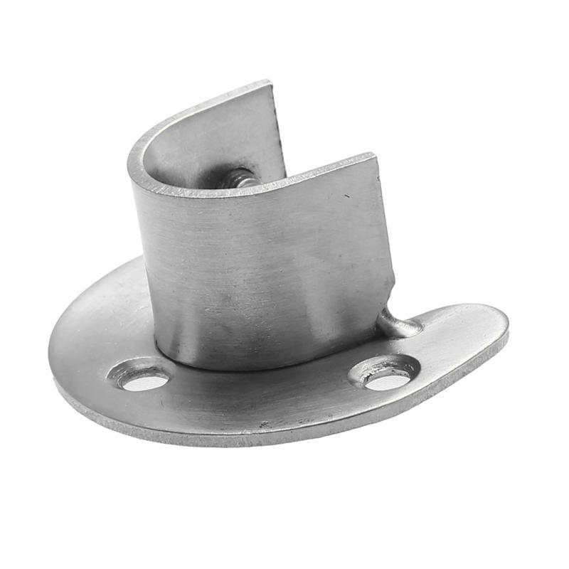 Asiento de Brida de Acero Inoxidable Barra Colgante para Armario Gancho de Tubo Soporte Fijo Asiento Fijación Accesorios de Ferretería Barra de Cortina