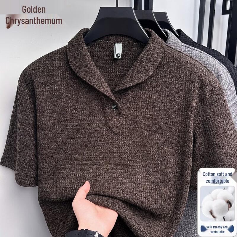 Men s Summer Polo Knit Shirt 2XL
