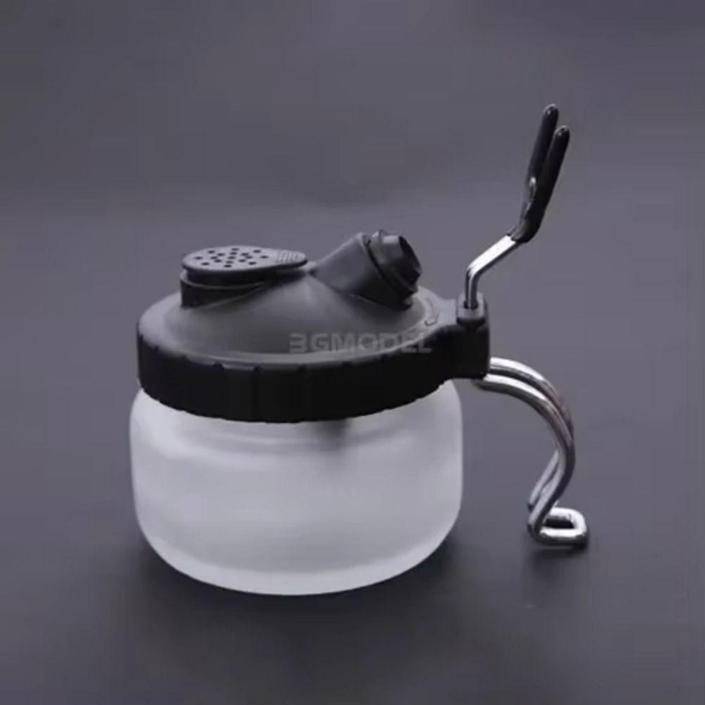 Metal Handle Airbrush Cleaning Jar with Cover Airbrush Cleaning Kit Clean Brush Tool