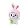 Fluffy Rabbit Soft Doll With Fruit Hat Keychain For Girls Cute Stuffed Animal
