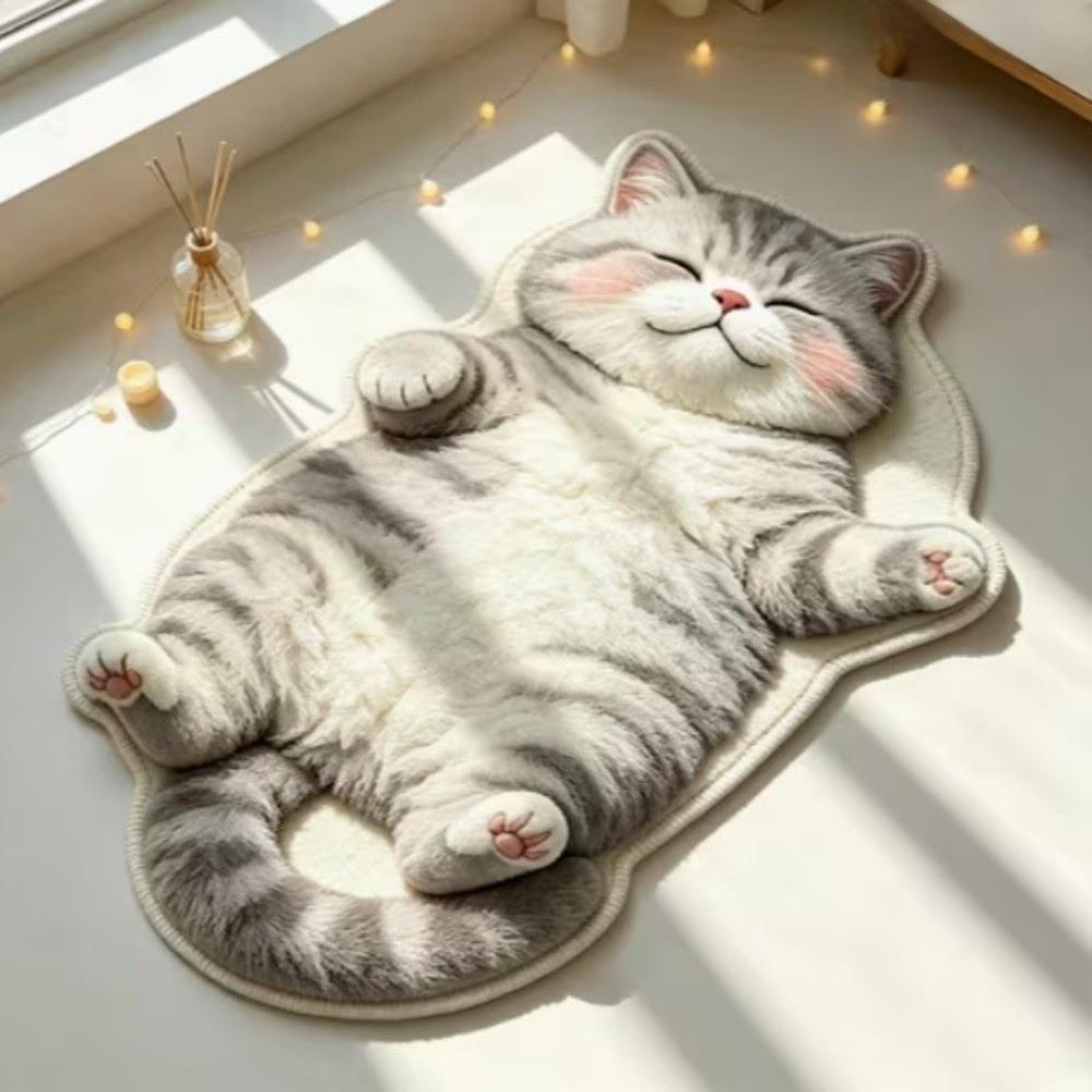 Non-Slip Home Decor Carpet Anti-fouling Dog-Shaped Floor Mat Cartoon Carpet for Bathroom Entrance