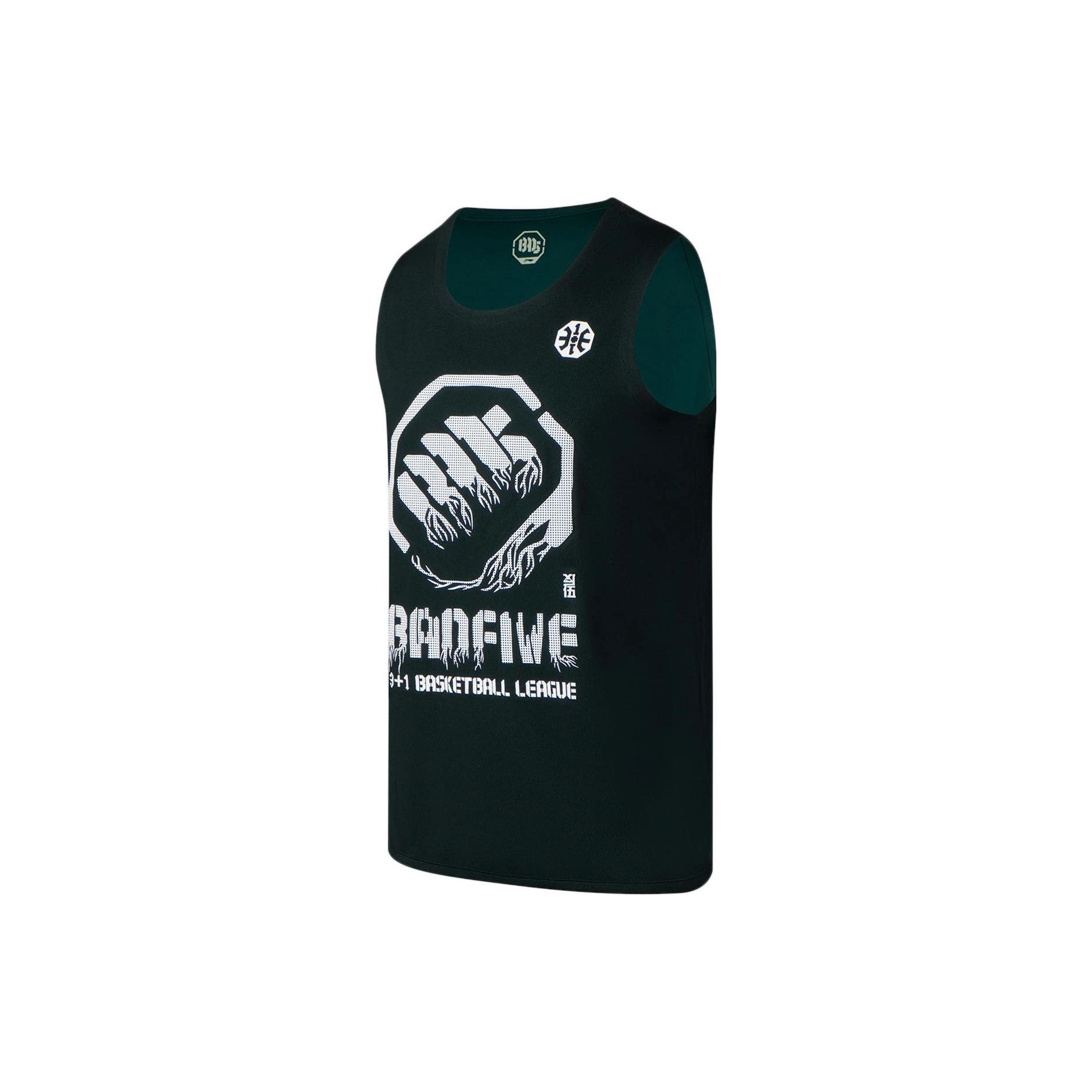 Li-Ning BadFive Basketball League Graphic Jersey Black Green Men s AAYR371-11 M
