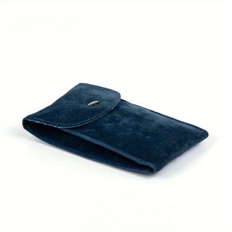 High-end Watch Storage Bag with Zipper, Portable Fleece Wristwatch Scratch-Proof Snap Button and Thickened Watch Pouch
