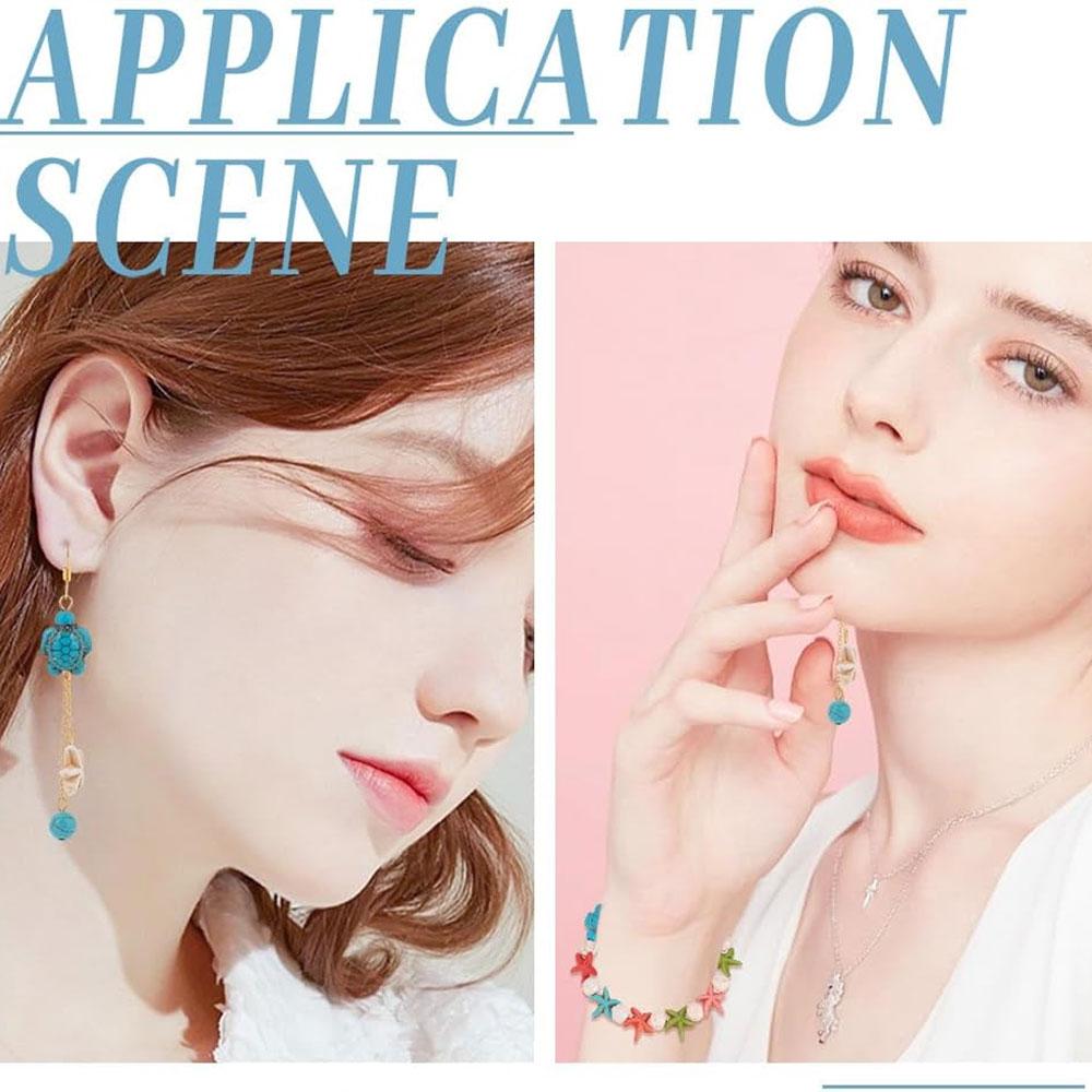 10/30/50pcs Turtle Turquoise Beads, Charm of Turtle Beads Colorful Round Beads Spaced Beads Marine Animals Starfish Beads String