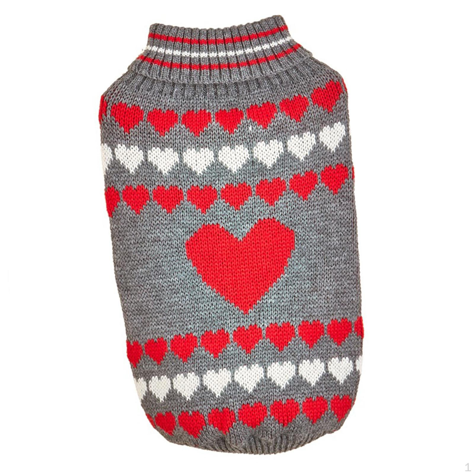 

Cozy Valentine s Day Sweaters for Dogs - Warm and Stylish Pet Knitwear Gray L
