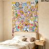 Lankybox Wall Tapestry Aesthetic Wall Hanging Printed Fabric Blanket Decorative Tapestries For Bedroom Living Room Home Decor