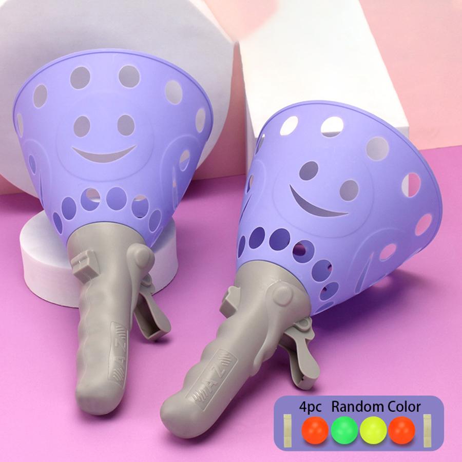 

2 шт. Открытый катапульта мяч детские спортивные забавные игрушки родитель-ребенок двойной забавный прыгающий мяч большая катапульта игра на открытом воздухе фиолетовый