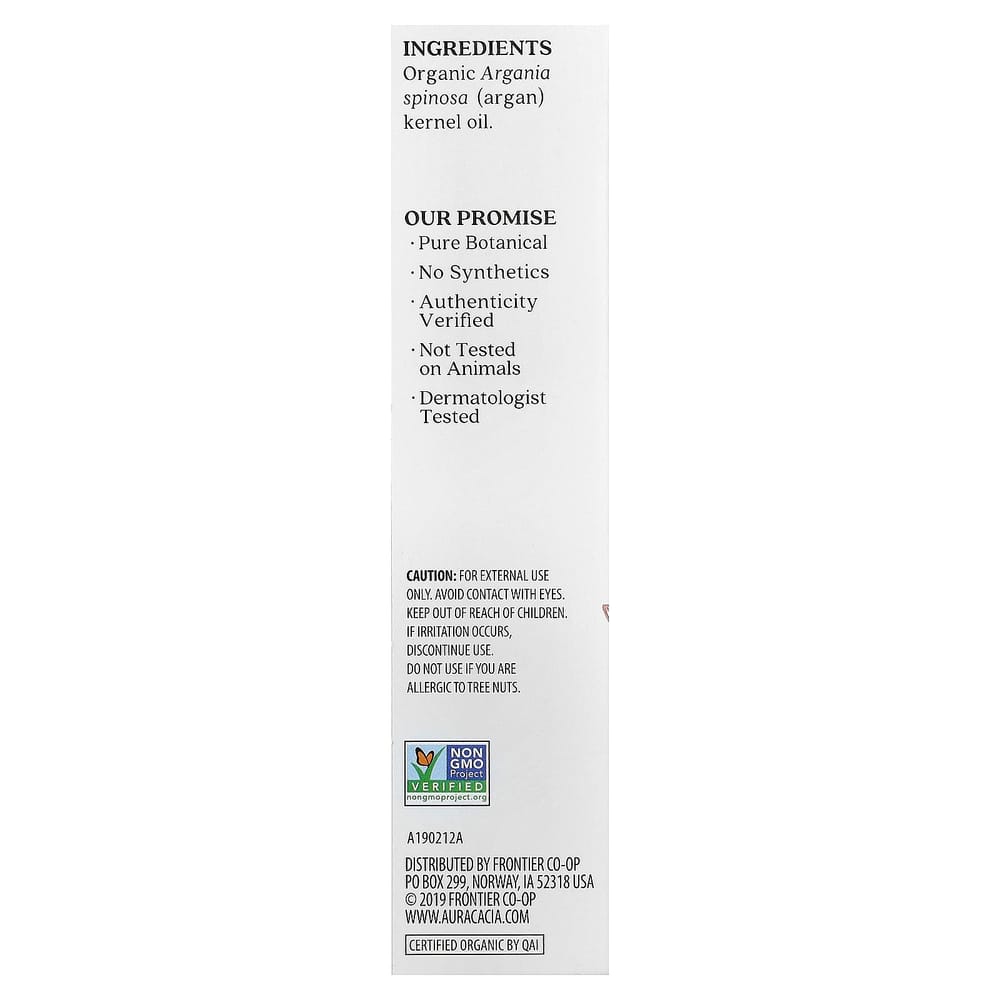 Aura Cacia Revitaliserande & Regenererande Argan Hudvårdsolja, 1 fl oz (30 ml)